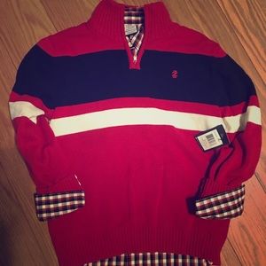 IZOD Button up long sleeve shirt/ Sweater